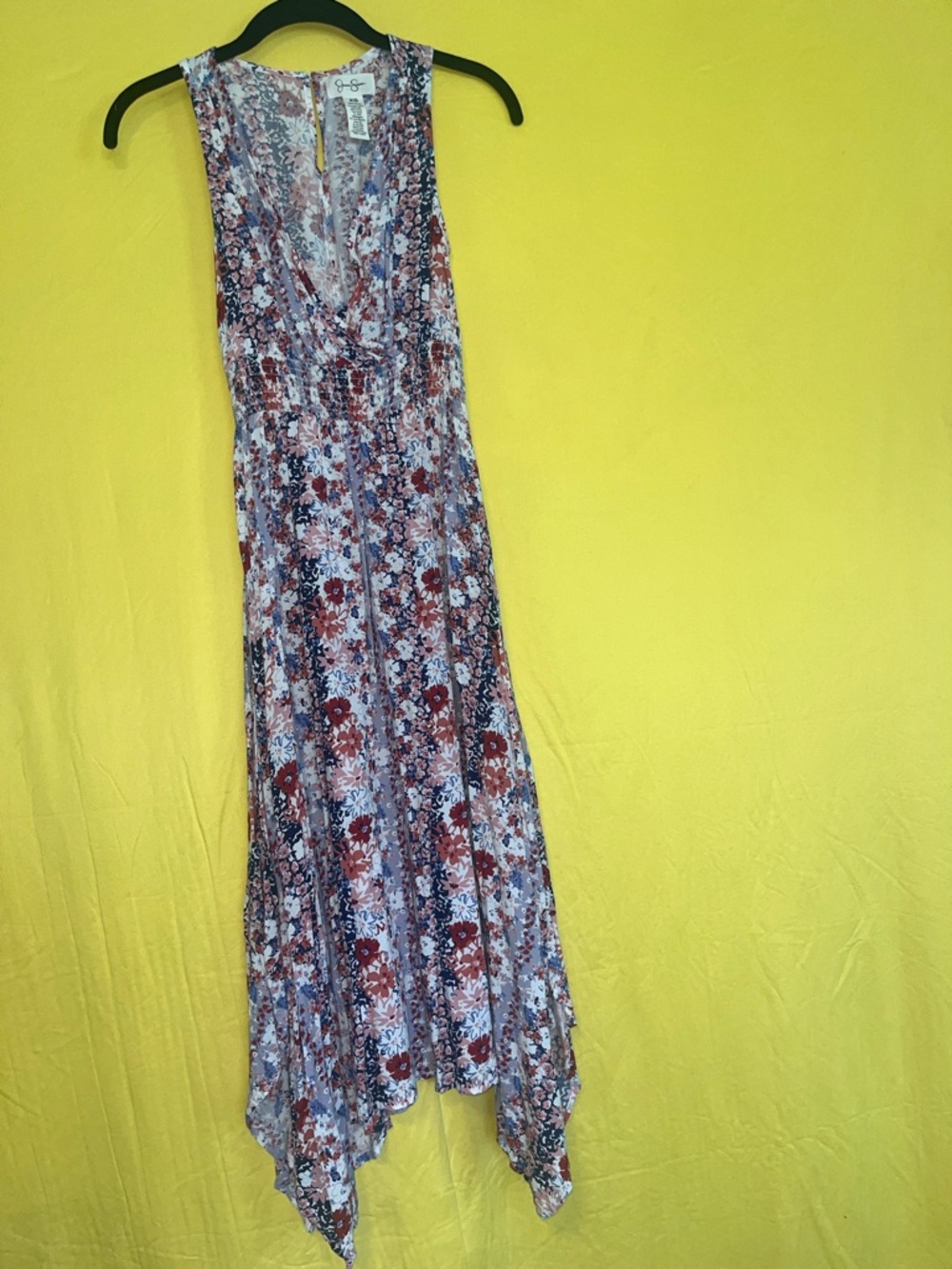 Jessica Simpson Multicolor Floral Asymmetrical Maxi Dress